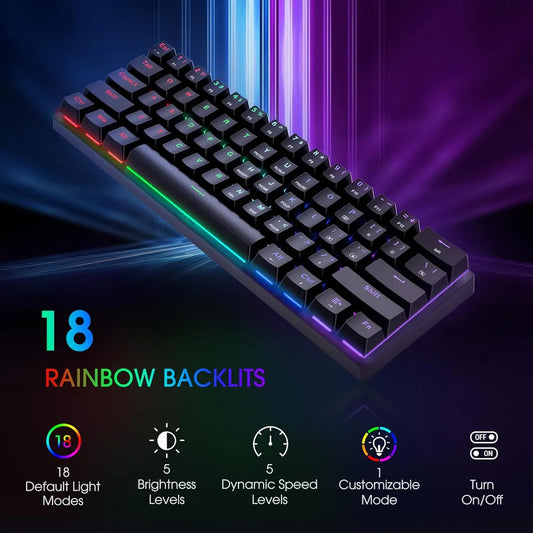 Teclado Mechanical Gamer RGB